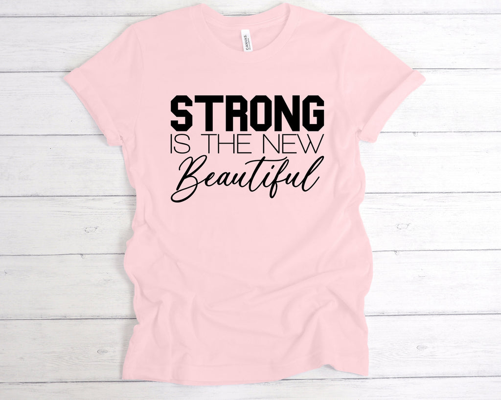 Get trendy with Strong Is The New Beautiful T-Shirt - T-Shirt available at DizzyKitten. Grab yours for £12.99 today!