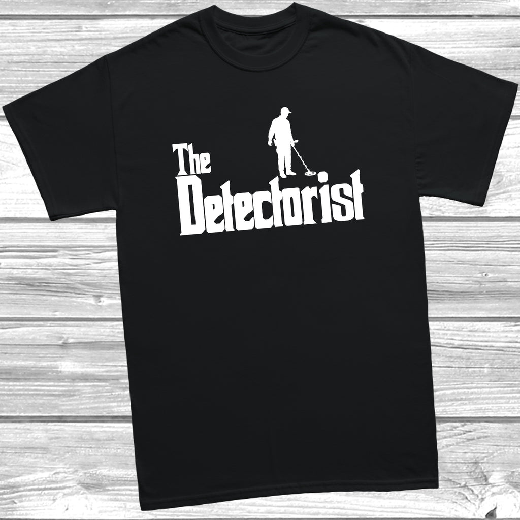 Detectorist T-Shirt with metal detecting treasure hunter design