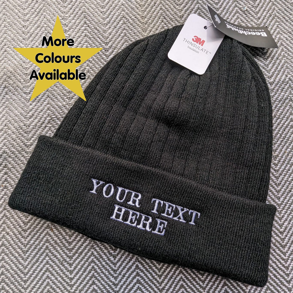 Get trendy with Personalised Thinsulate Beanie Hat -  available at DizzyKitten. Grab yours for £12.99 today!
