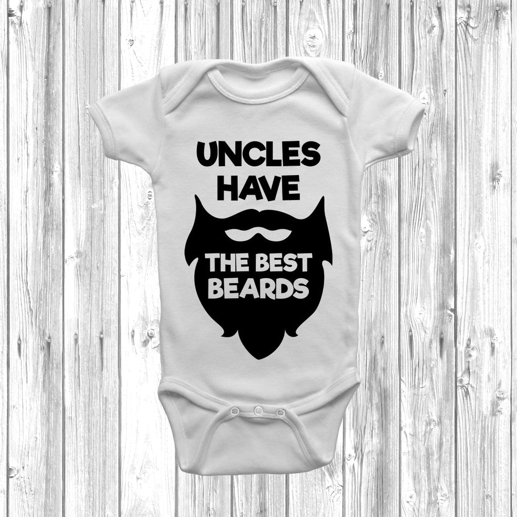Get trendy with Uncles Have The Best Beards Baby Grow - Baby Grow available at DizzyKitten. Grab yours for £8.45 today!