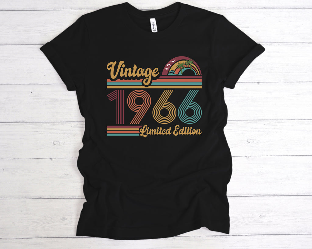 Vintage 1966 Limited Edition 60th birthday t shirt in retro style