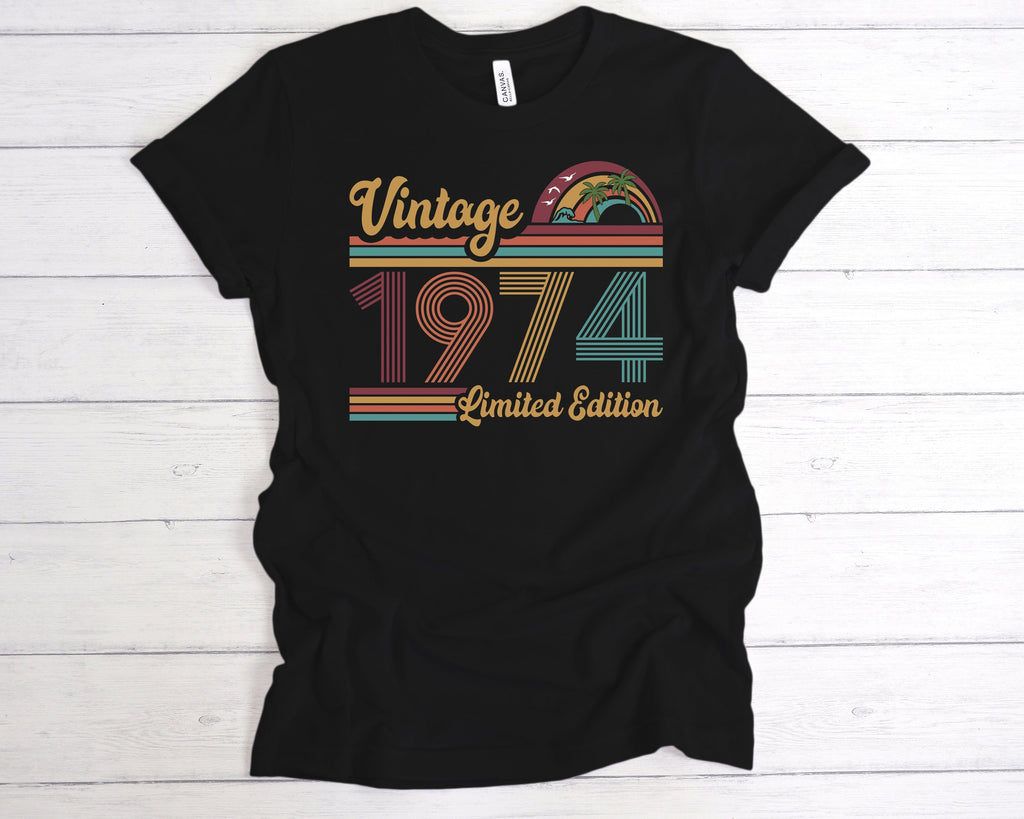 Get trendy with Vintage 1974 Limited Edition T-Shirt - T-Shirt available at DizzyKitten. Grab yours for £12.49 today!