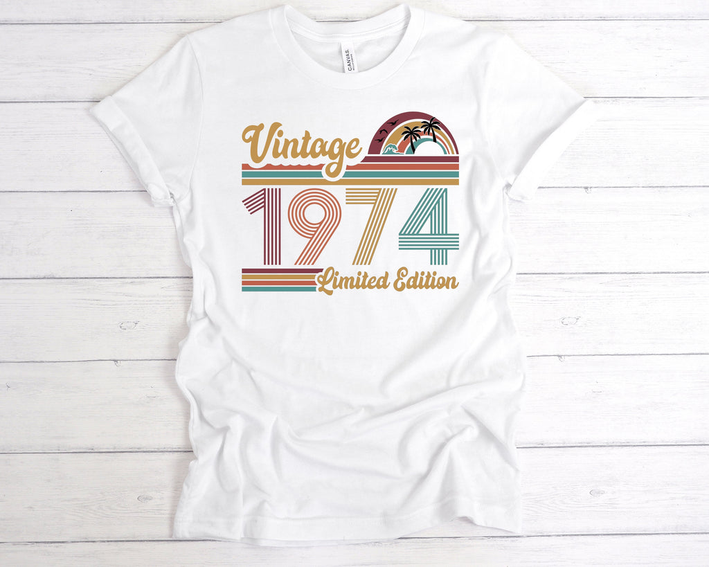 Get trendy with Vintage 1974 Limited Edition T-Shirt - T-Shirt available at DizzyKitten. Grab yours for £12.49 today!