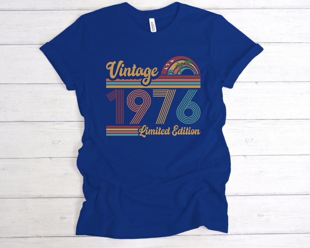 50th birthday shirt with Vintage 1976 Limited Edition print