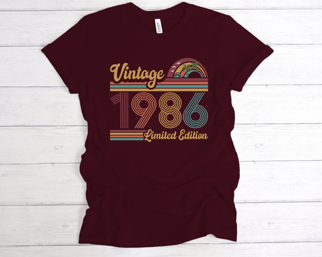 Born in 1986 milestone birthday unisex t shirt