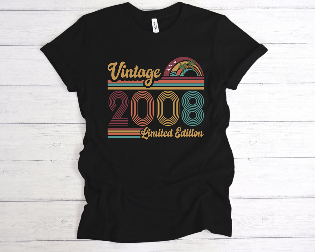 Vintage 2008 Limited Edition 18th birthday t-shirt Black Tee