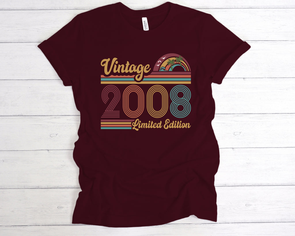 Vintage 2008 birthday gift t-shirt unisex fit