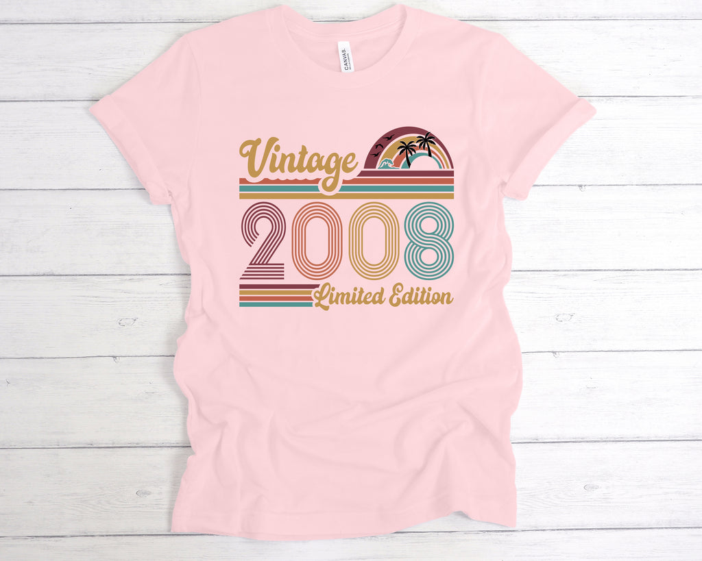 18th birthday vintage 2008 shirt front design