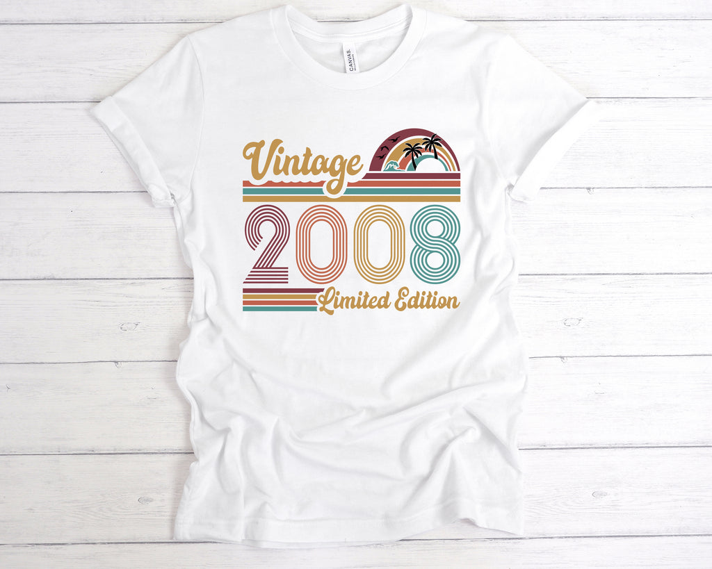 Classic retro 2008 limited edition birthday shirt