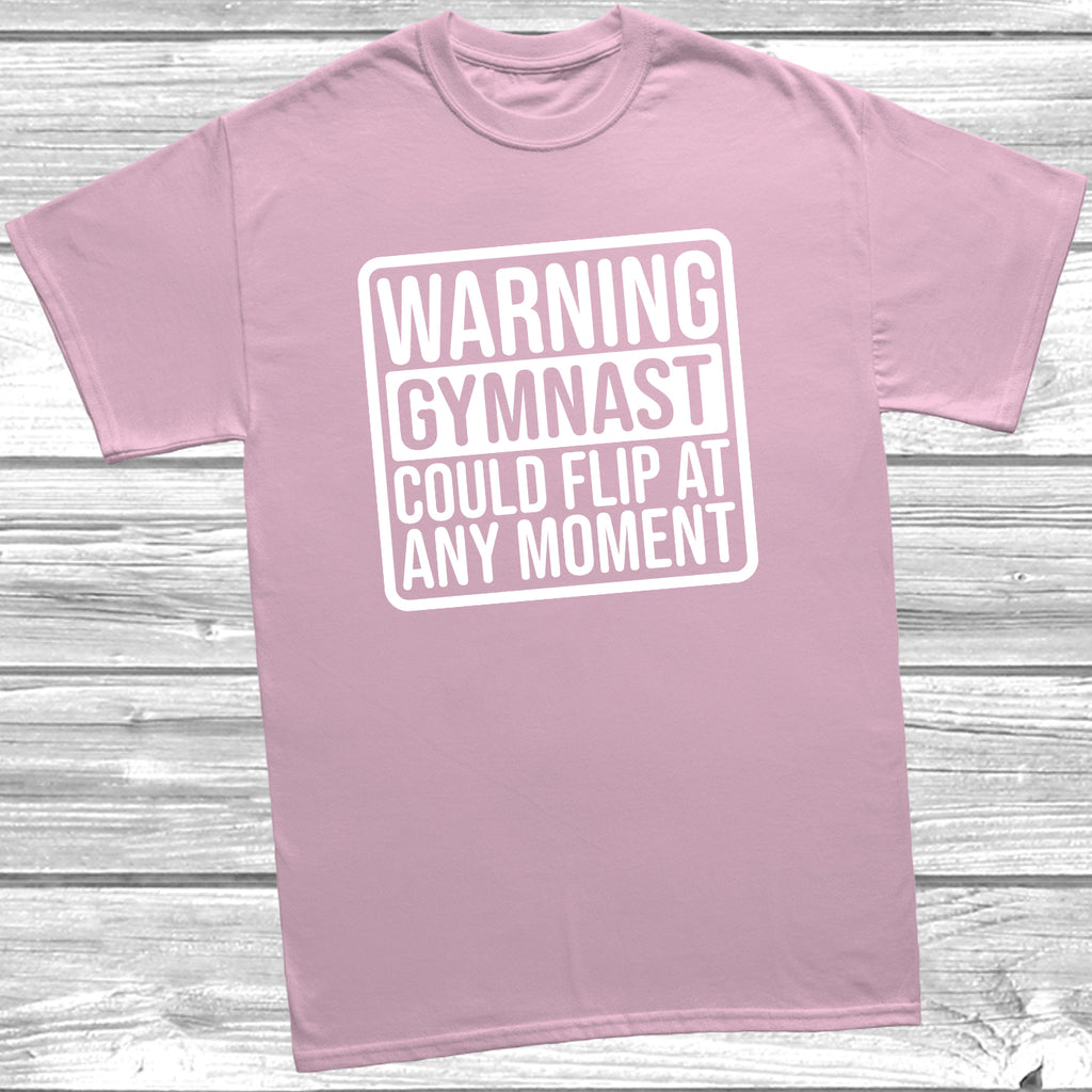 Warning Gymnast Could Flip At Any Moment kids gymnastics t shirt design
