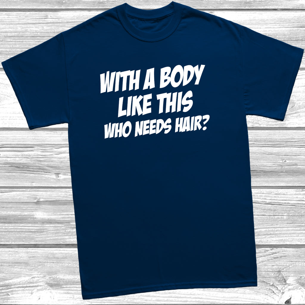 Comfortable cotton funny bald slogan t shirt for everyday wear