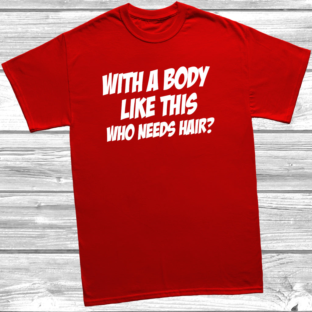 Novelty bald humour graphic tee available in multiple colours