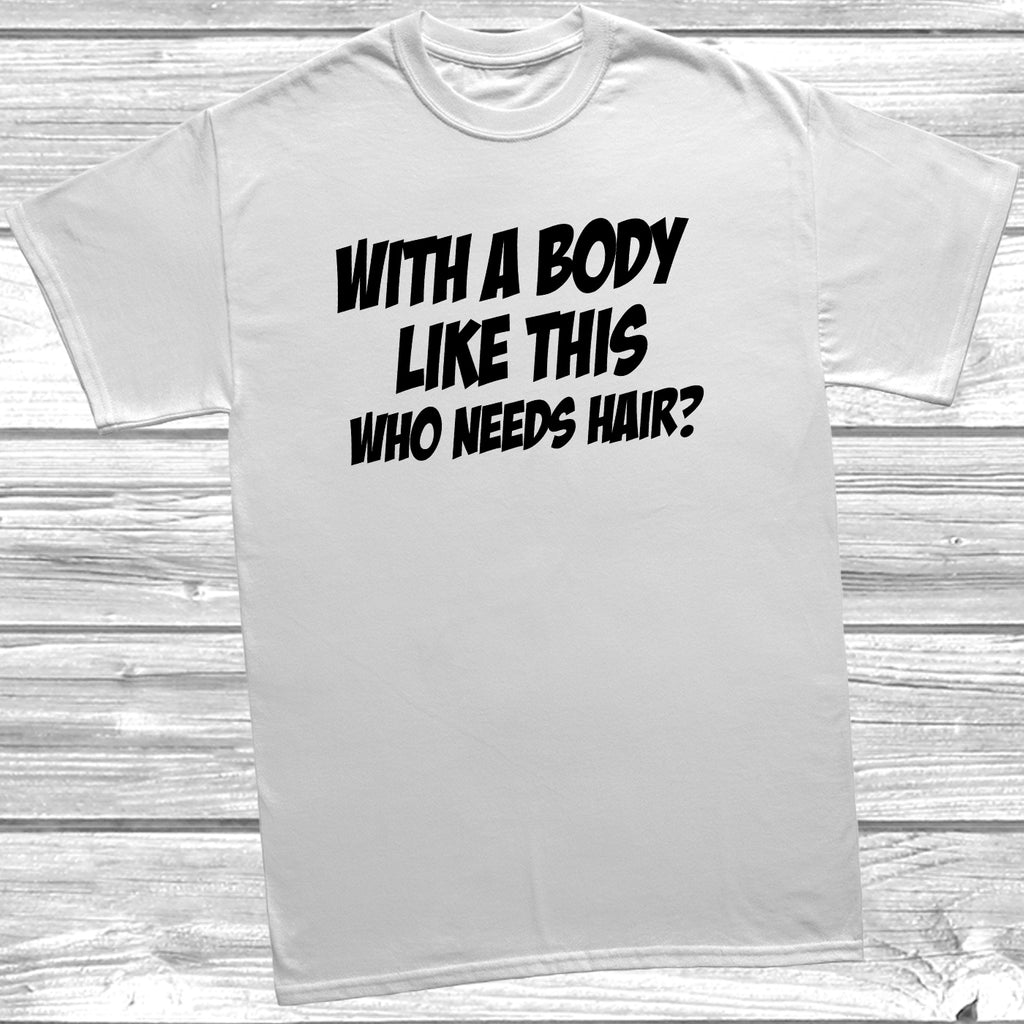 Casual men's t shirt celebrating confidence and bald pride