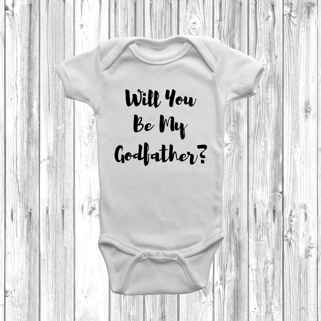 Get trendy with Will You Be My Godfather? Baby Grow - Baby Grow available at DizzyKitten. Grab yours for £7.95 today!