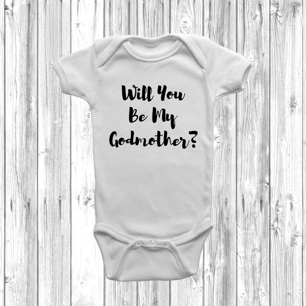 Get trendy with Will You Be My Godmother? Baby Grow - Baby Grow available at DizzyKitten. Grab yours for £7.95 today!