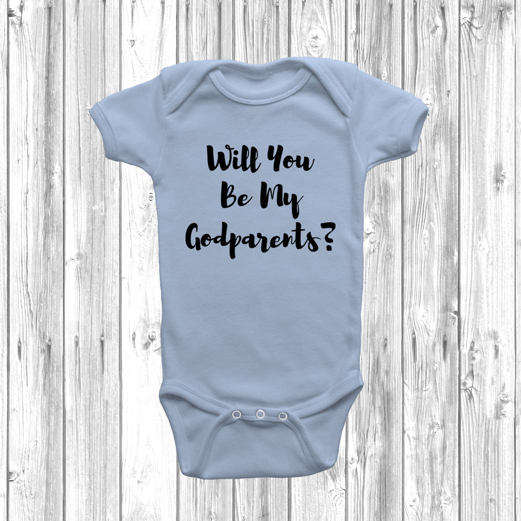 Get trendy with Will You Be My Godparents? Baby Grow - Baby Grow available at DizzyKitten. Grab yours for £8.45 today!