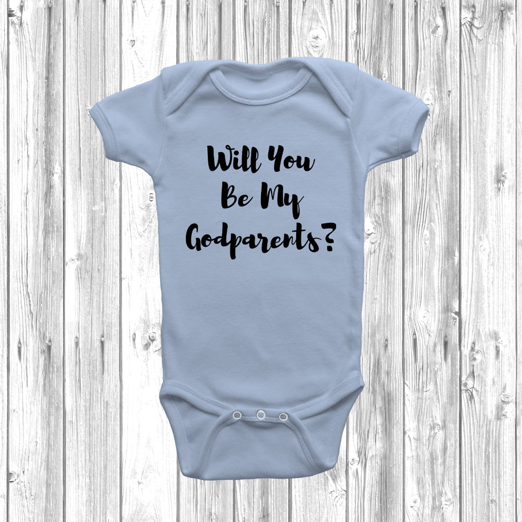 Get trendy with Will You Be My Godparents? Baby Grow - Baby Grow available at DizzyKitten. Grab yours for £7.95 today!
