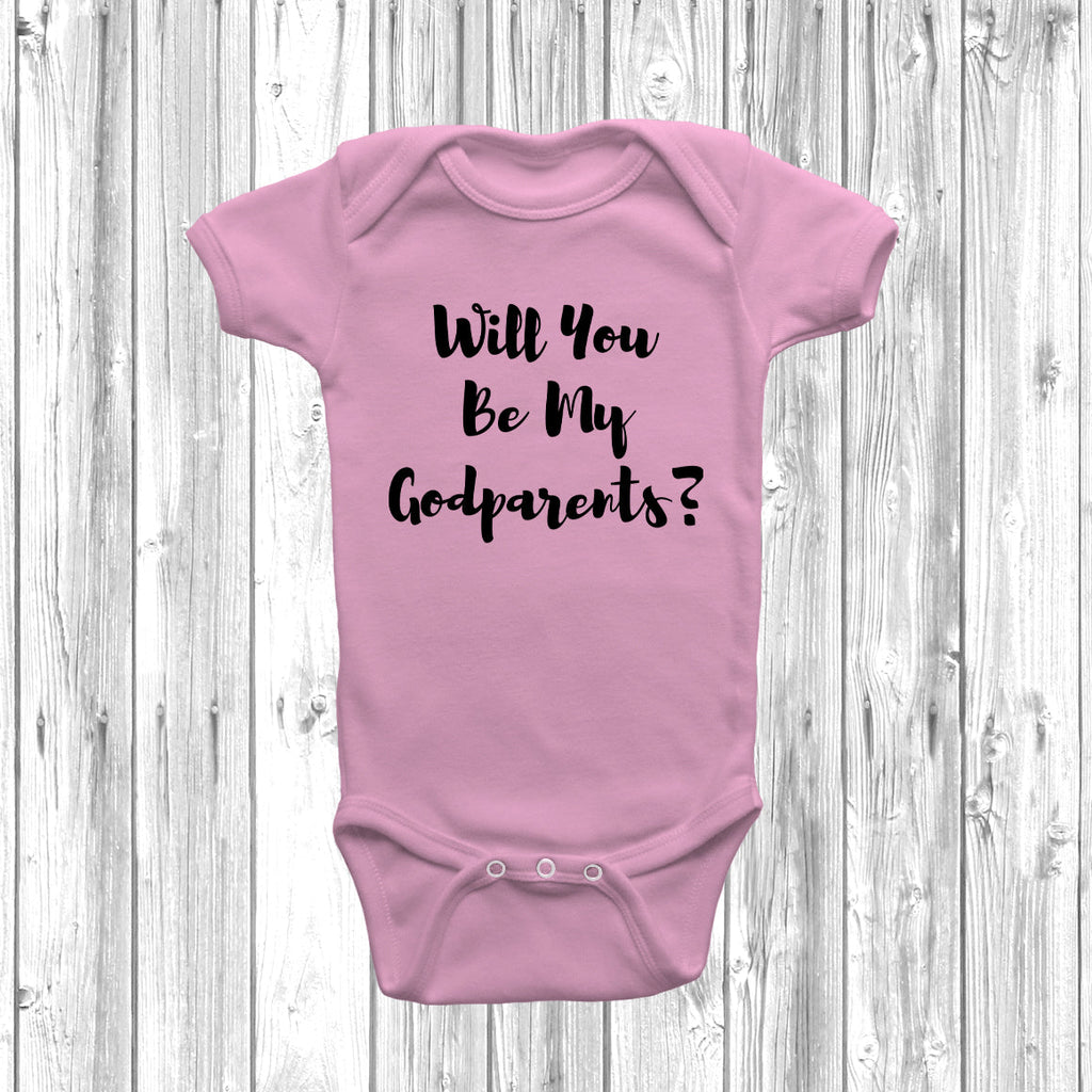 Get trendy with Will You Be My Godparents? Baby Grow - Baby Grow available at DizzyKitten. Grab yours for £8.45 today!