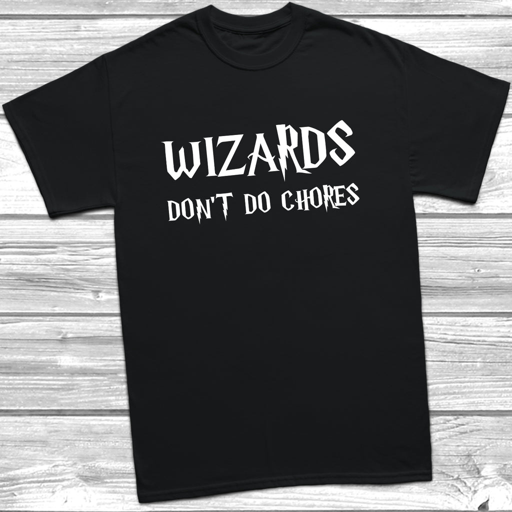 wizards dont do chores kids tshirt design