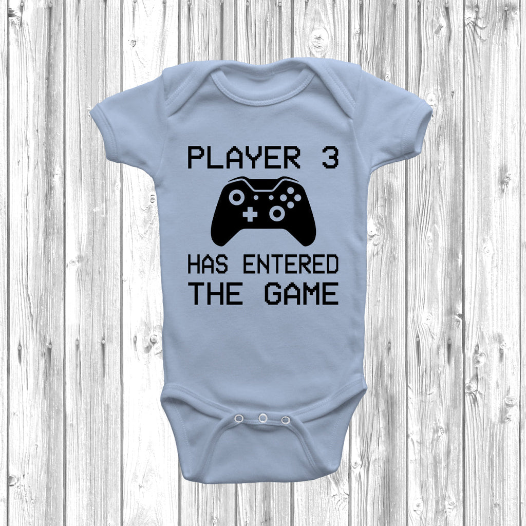 Get trendy with XB Player 3 Has Entered The Game Baby Grow - Baby Grow available at DizzyKitten. Grab yours for £7.99 today!
