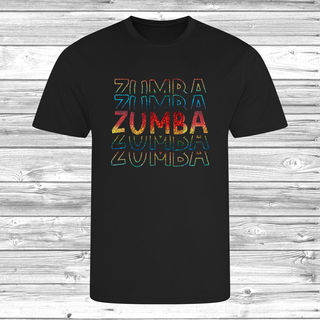 Get trendy with Zumba Rainbow T-Shirt - T-Shirt available at DizzyKitten. Grab yours for £10.99 today!