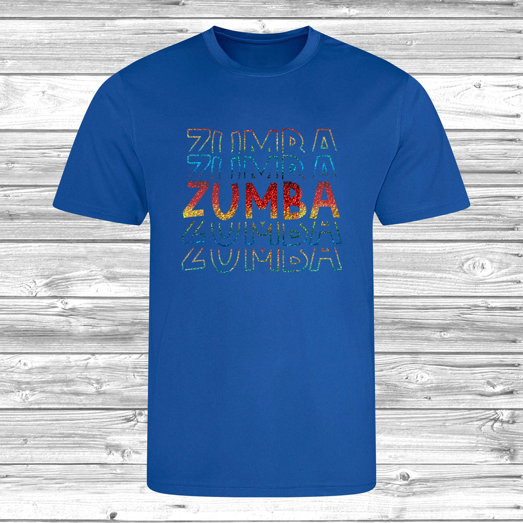 Get trendy with Zumba Rainbow T-Shirt - T-Shirt available at DizzyKitten. Grab yours for £11.49 today!