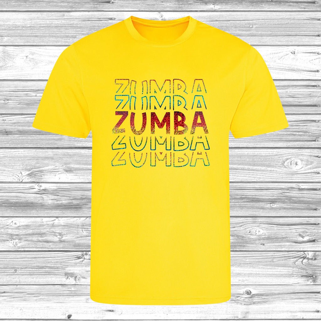Get trendy with Zumba Rainbow T-Shirt - T-Shirt available at DizzyKitten. Grab yours for £11.49 today!