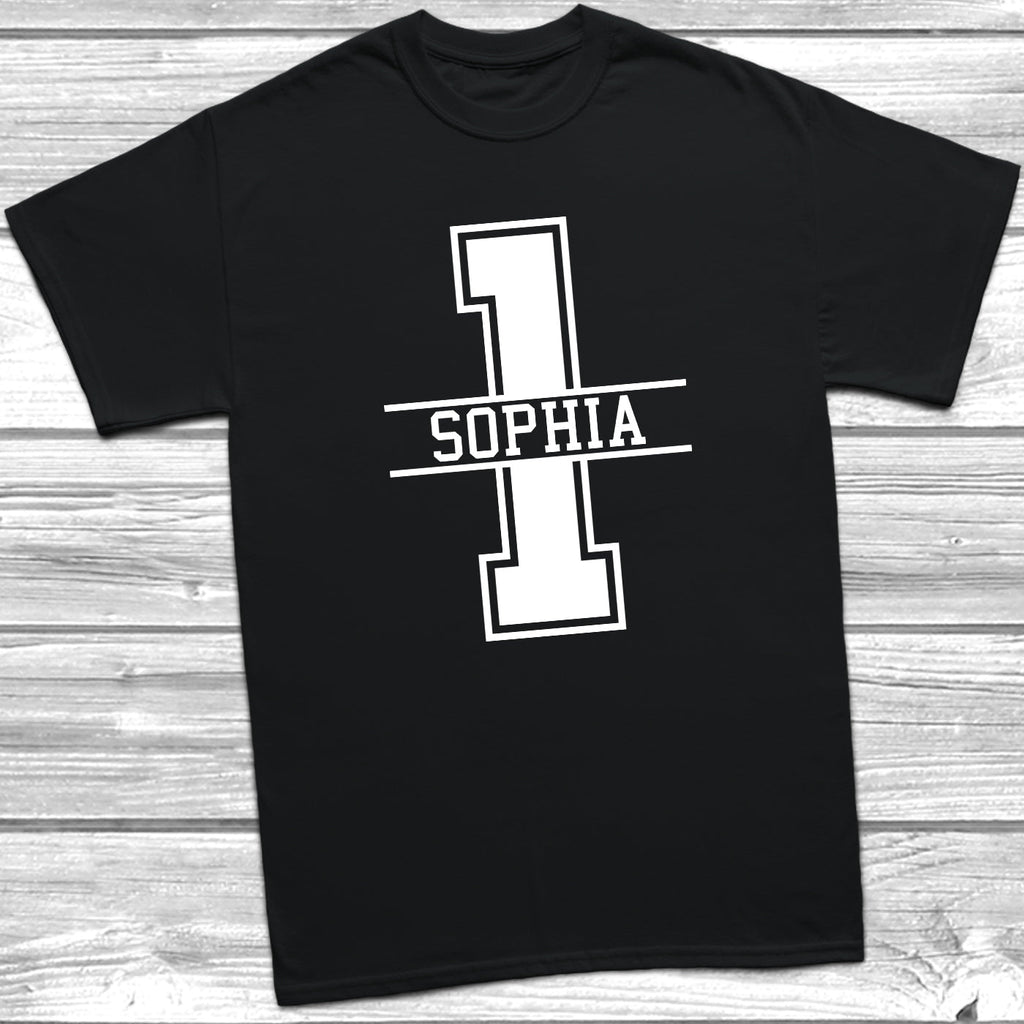 Get trendy with Personalised 1st Birthday Monogram T-Shirt - T-Shirt available at DizzyKitten. Grab yours for £10.49 today!