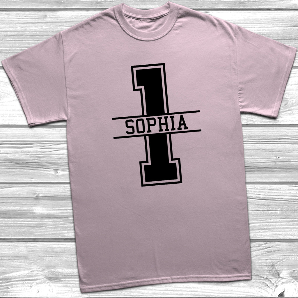 Get trendy with Personalised 1st Birthday Monogram T-Shirt - T-Shirt available at DizzyKitten. Grab yours for £10.49 today!