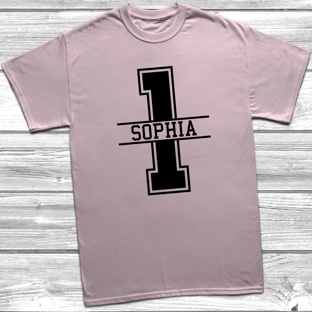 Get trendy with Personalised 1st Birthday Monogram T-Shirt - T-Shirt available at DizzyKitten. Grab yours for £9.99 today!