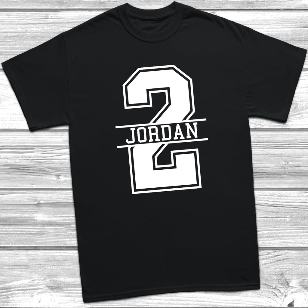 Get trendy with Personalised 2nd Birthday Monogram T-Shirt - T-Shirt available at DizzyKitten. Grab yours for £10.49 today!