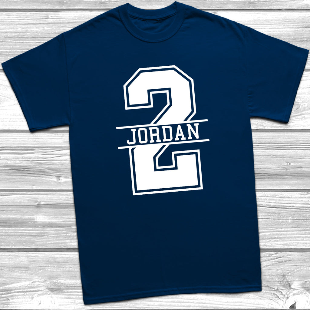 Get trendy with Personalised 2nd Birthday Monogram T-Shirt - T-Shirt available at DizzyKitten. Grab yours for £10.49 today!