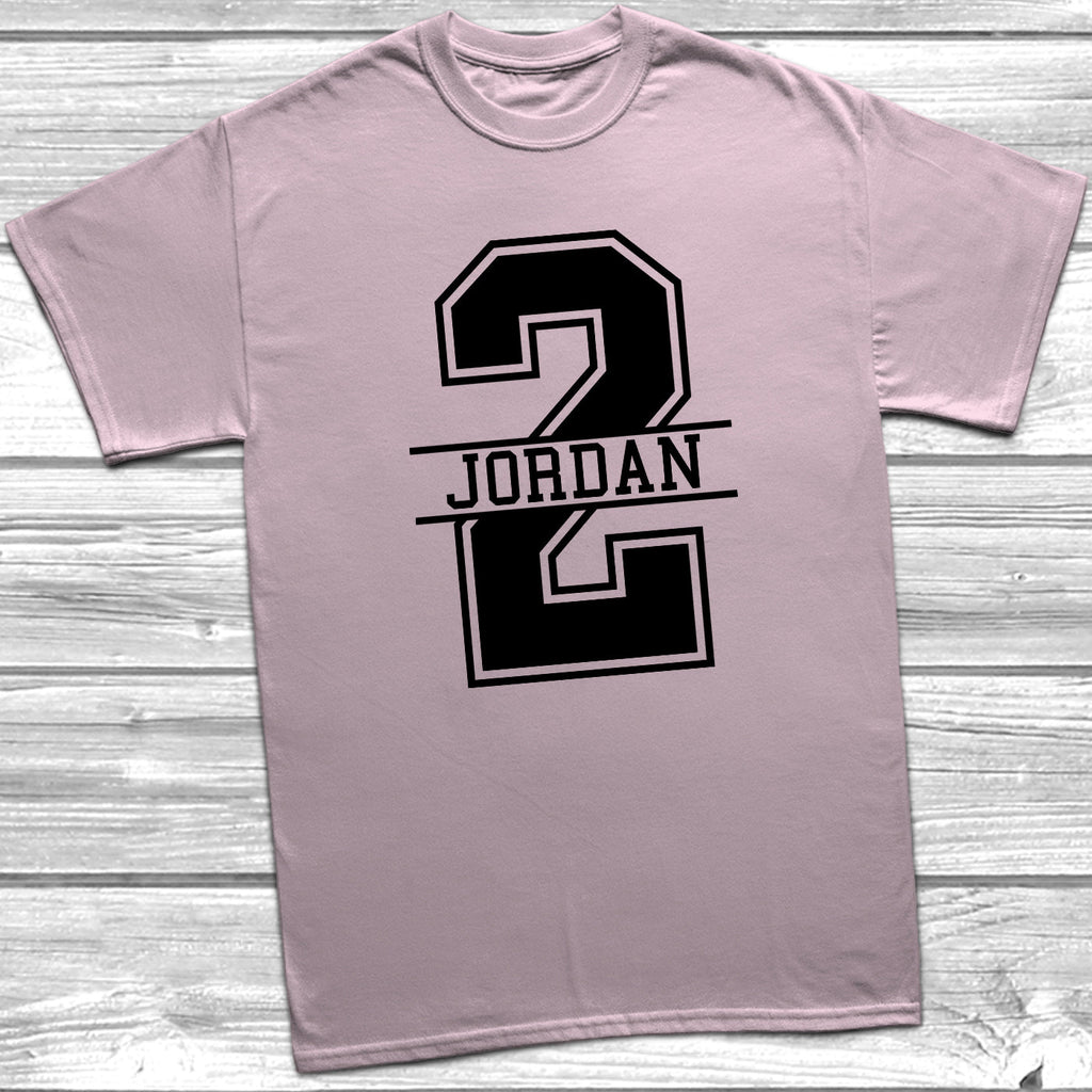 Get trendy with Personalised 2nd Birthday Monogram T-Shirt - T-Shirt available at DizzyKitten. Grab yours for £10.49 today!