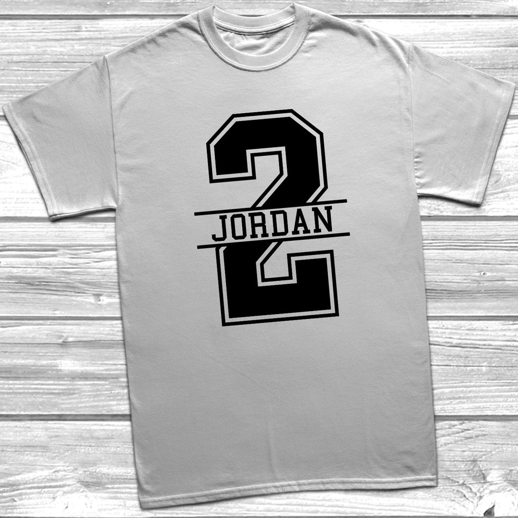 Get trendy with Personalised 2nd Birthday Monogram T-Shirt - T-Shirt available at DizzyKitten. Grab yours for £10.49 today!