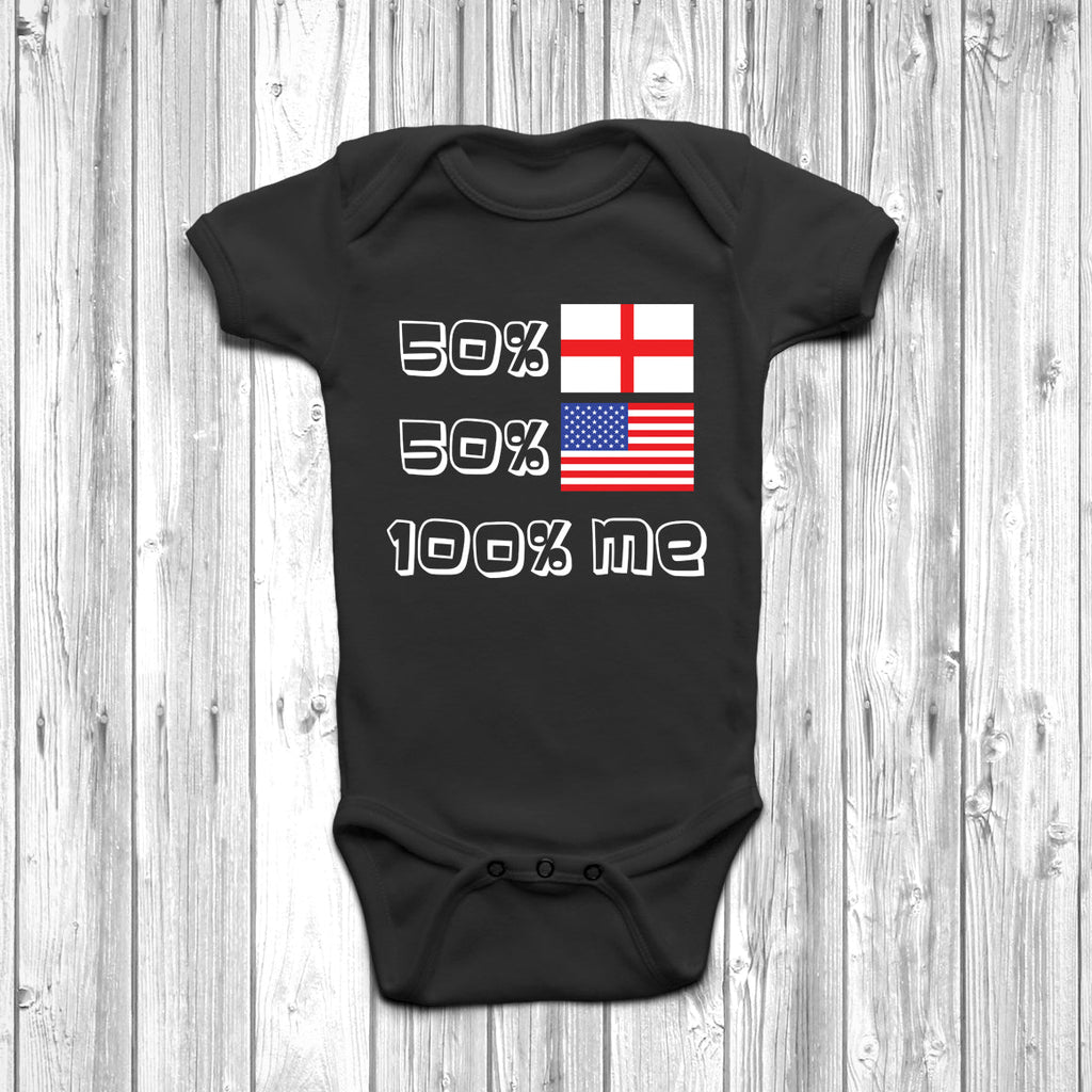 Get trendy with 50% English 50% American Baby Grow - Baby Grow available at DizzyKitten. Grab yours for £9.45 today!