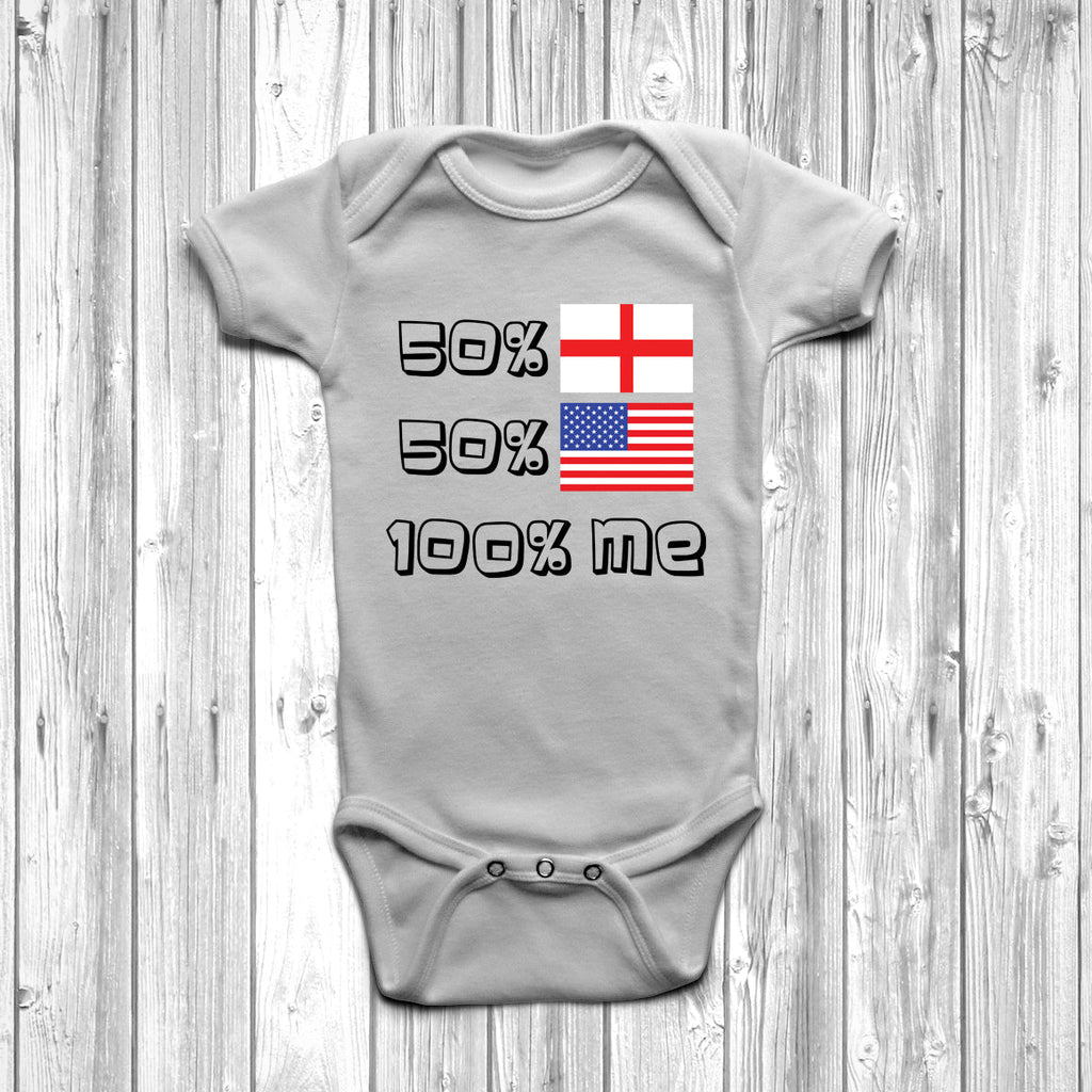 Get trendy with 50% English 50% American Baby Grow - Baby Grow available at DizzyKitten. Grab yours for £8.95 today!