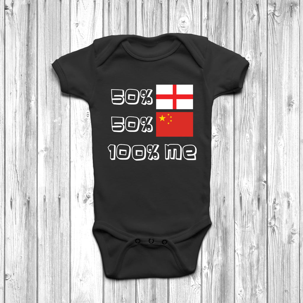 Get trendy with 50% English 50% Chinese Baby Grow - Baby Grow available at DizzyKitten. Grab yours for £9.45 today!