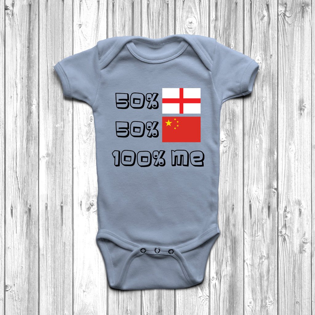 Get trendy with 50% English 50% Chinese Baby Grow - Baby Grow available at DizzyKitten. Grab yours for £9.45 today!