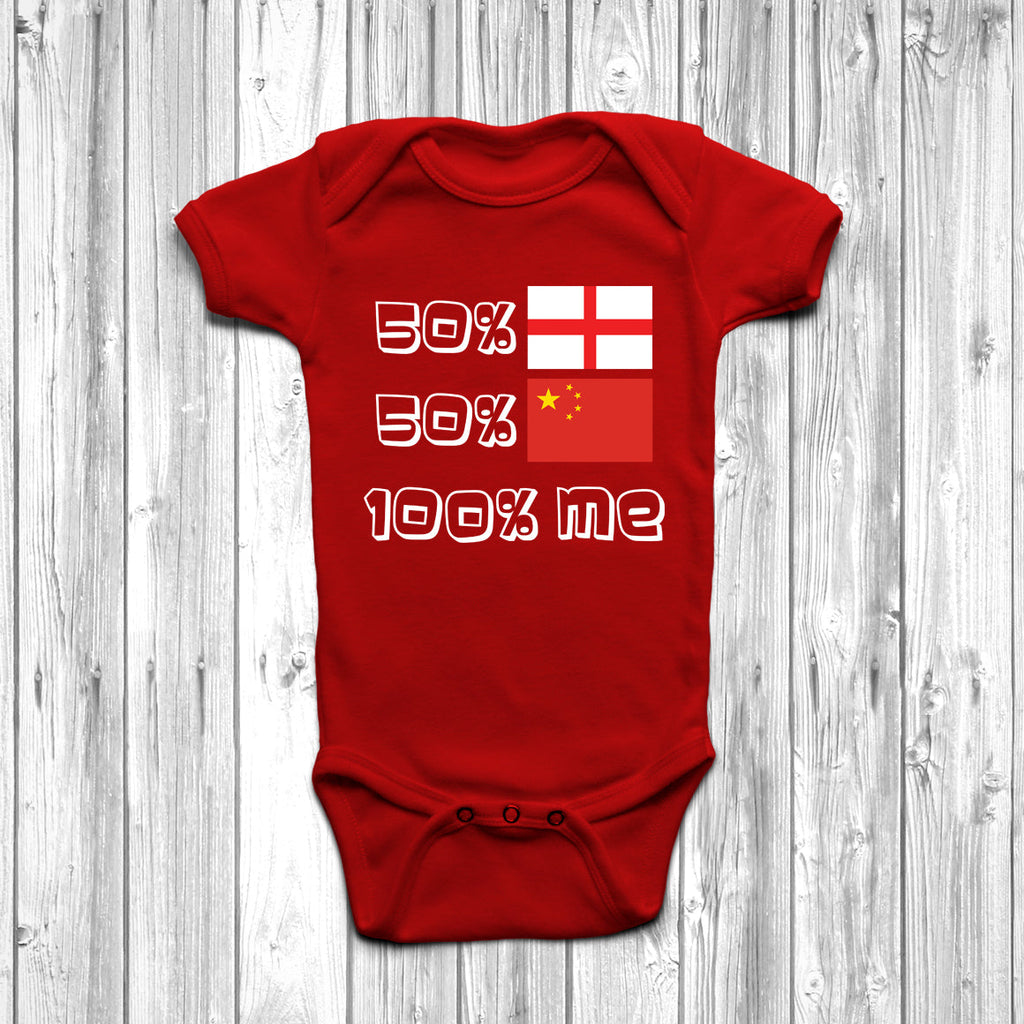 Get trendy with 50% English 50% Chinese Baby Grow - Baby Grow available at DizzyKitten. Grab yours for £9.45 today!