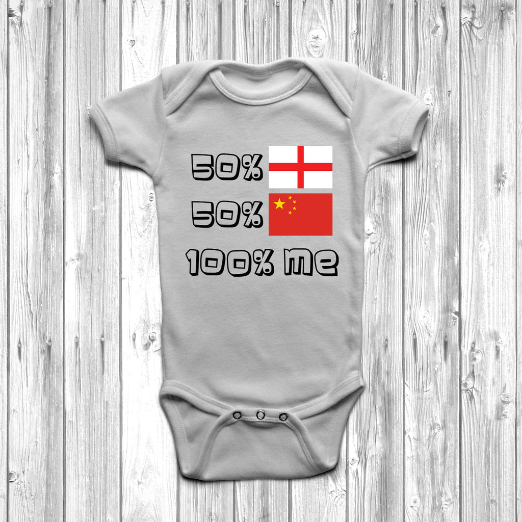 Get trendy with 50% English 50% Chinese Baby Grow - Baby Grow available at DizzyKitten. Grab yours for £9.45 today!