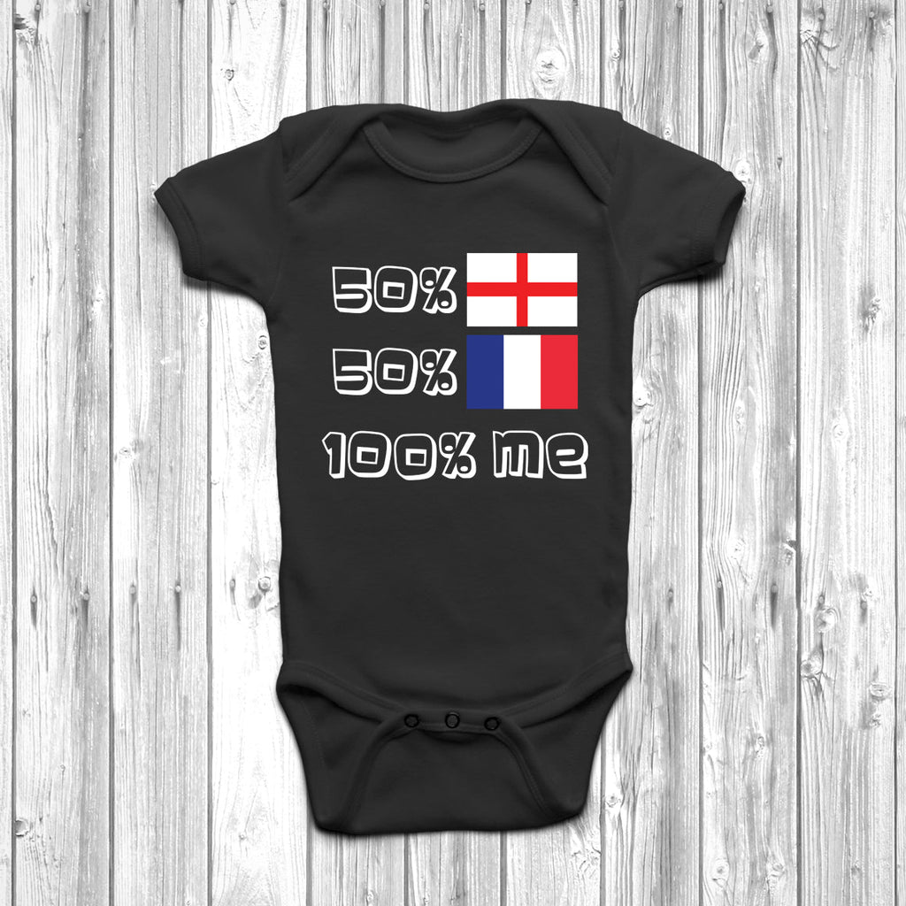 Get trendy with 50% English 50% French Baby Grow - Baby Grow available at DizzyKitten. Grab yours for £9.45 today!