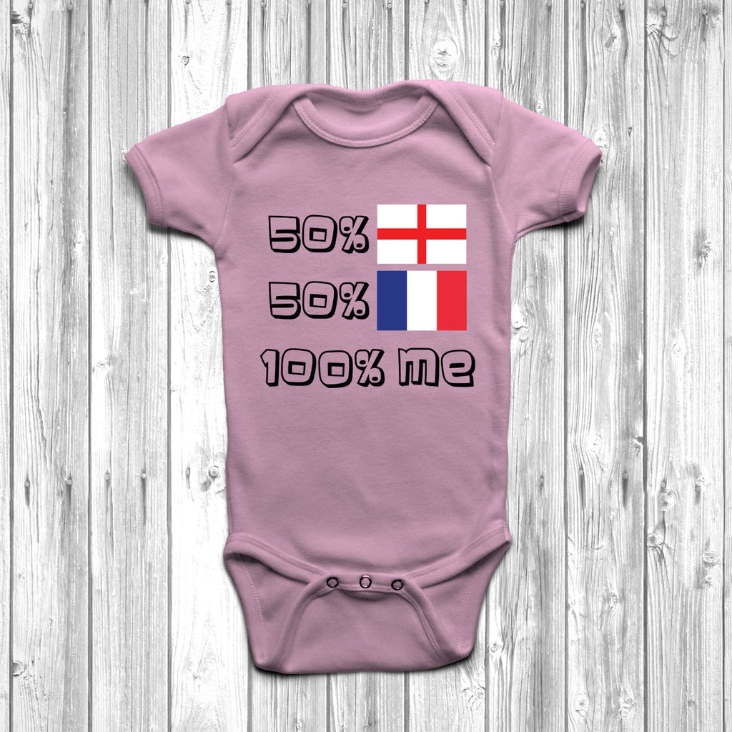 Get trendy with 50% English 50% French Baby Grow - Baby Grow available at DizzyKitten. Grab yours for £9.45 today!