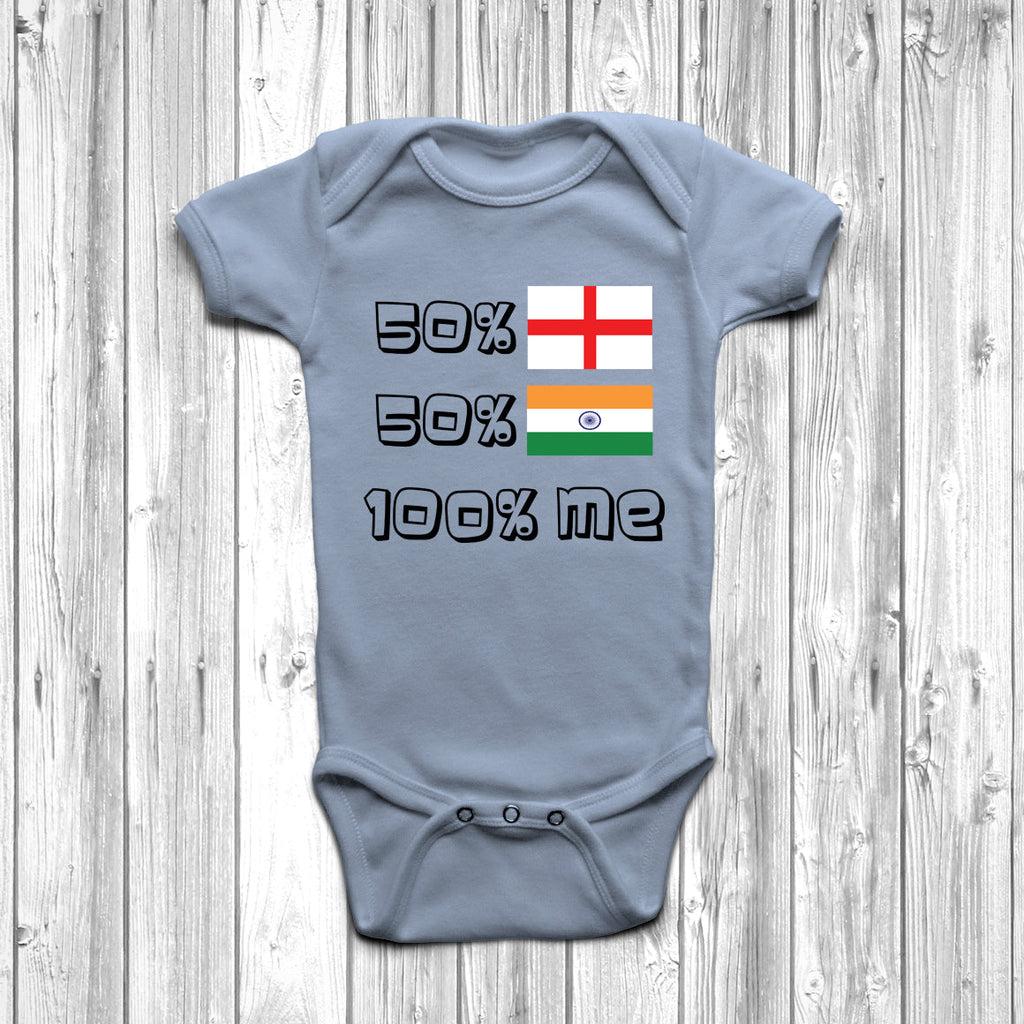 Get trendy with 50% English 50% Indian Baby Grow - Baby Grow available at DizzyKitten. Grab yours for £9.45 today!