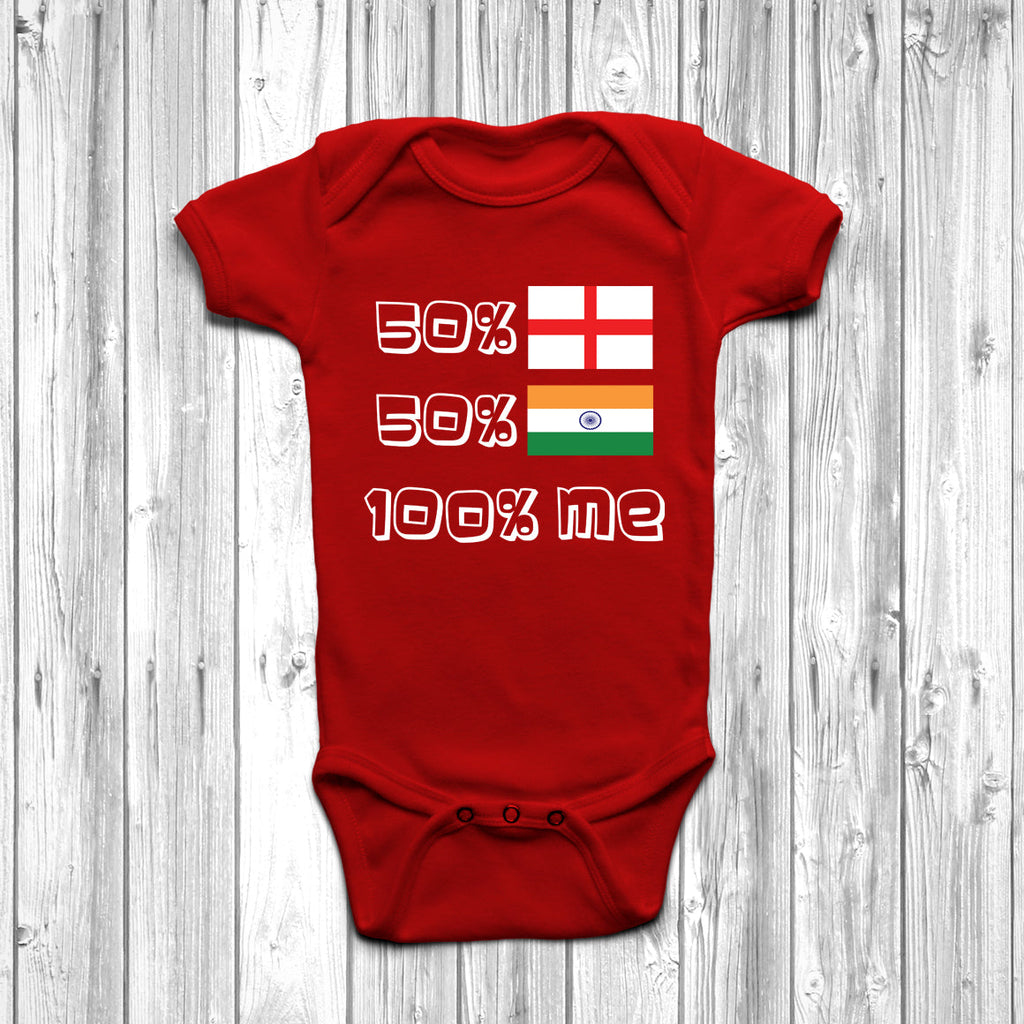 Get trendy with 50% English 50% Indian Baby Grow - Baby Grow available at DizzyKitten. Grab yours for £9.45 today!