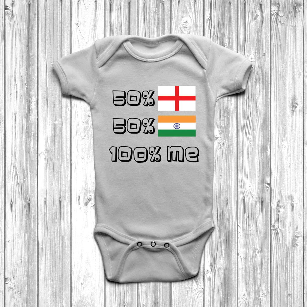 Get trendy with 50% English 50% Indian Baby Grow - Baby Grow available at DizzyKitten. Grab yours for £9.45 today!