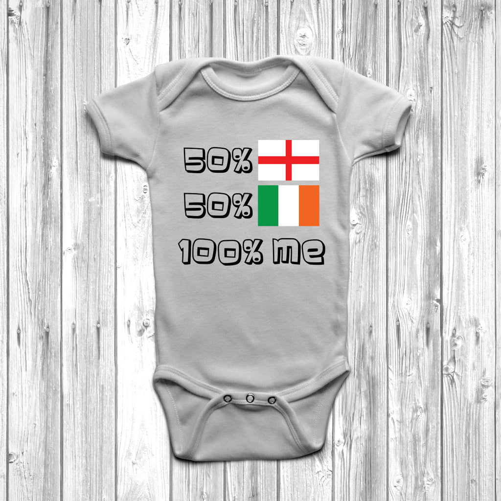 Get trendy with 50% English 50% Irish Baby Grow - Baby Grow available at DizzyKitten. Grab yours for £8.95 today!
