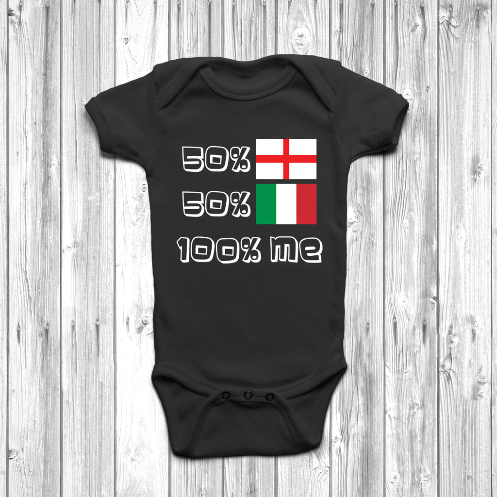 Get trendy with 50% English 50% Italian Baby Grow - Baby Grow available at DizzyKitten. Grab yours for £8.95 today!