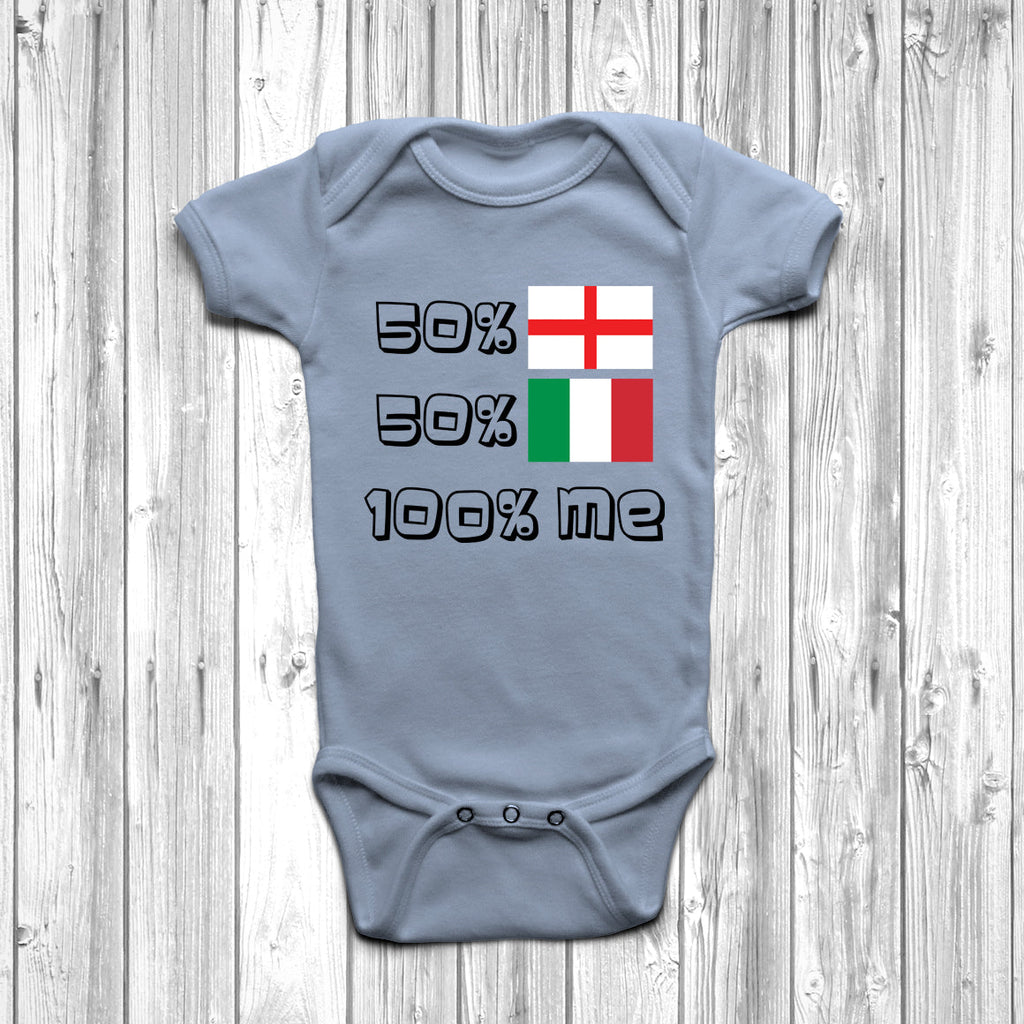 Get trendy with 50% English 50% Italian Baby Grow - Baby Grow available at DizzyKitten. Grab yours for £9.45 today!