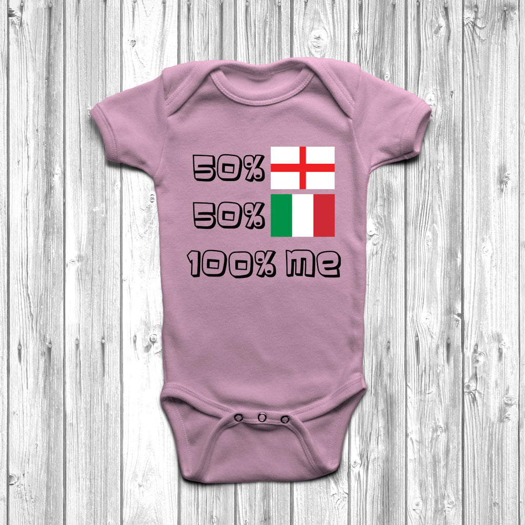 Get trendy with 50% English 50% Italian Baby Grow - Baby Grow available at DizzyKitten. Grab yours for £8.95 today!