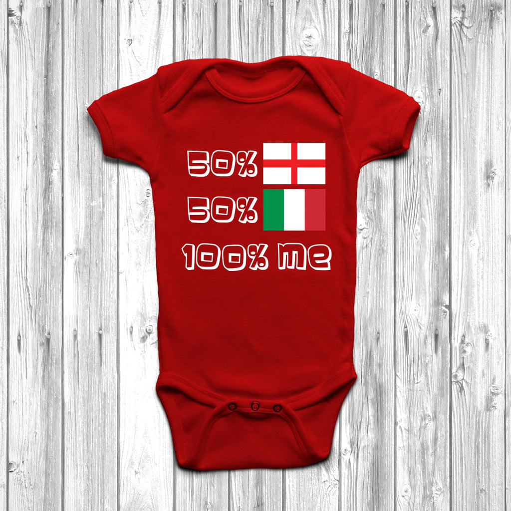 Get trendy with 50% English 50% Italian Baby Grow - Baby Grow available at DizzyKitten. Grab yours for £9.45 today!